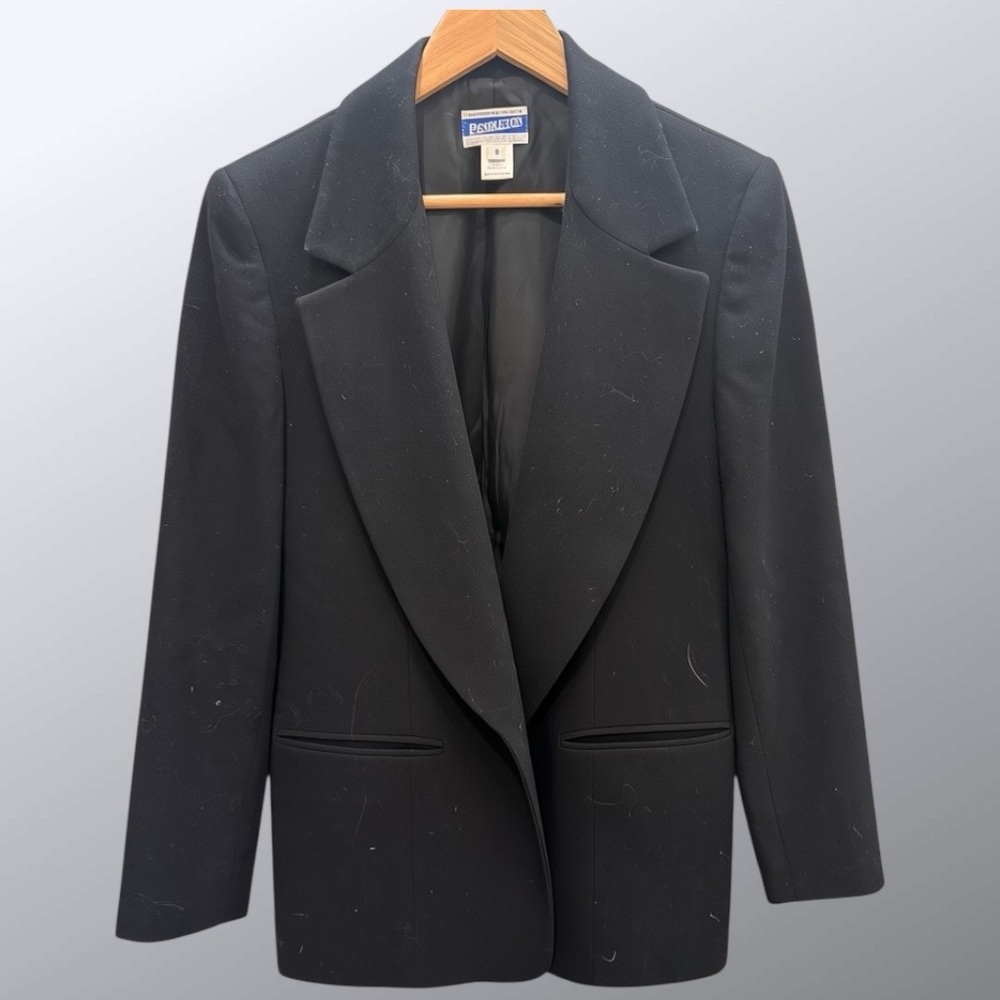 Pendleton‎ Classic Black 100% Virgin Wool Blazer Jacket Size 8 T308-159 - Picture 8 of 8